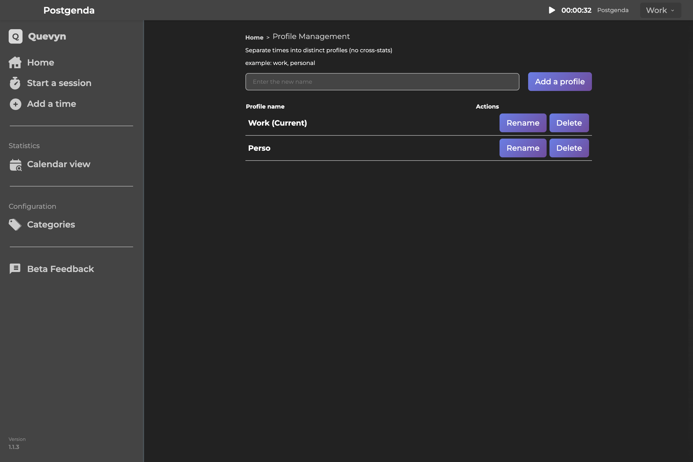 Creating new profiles