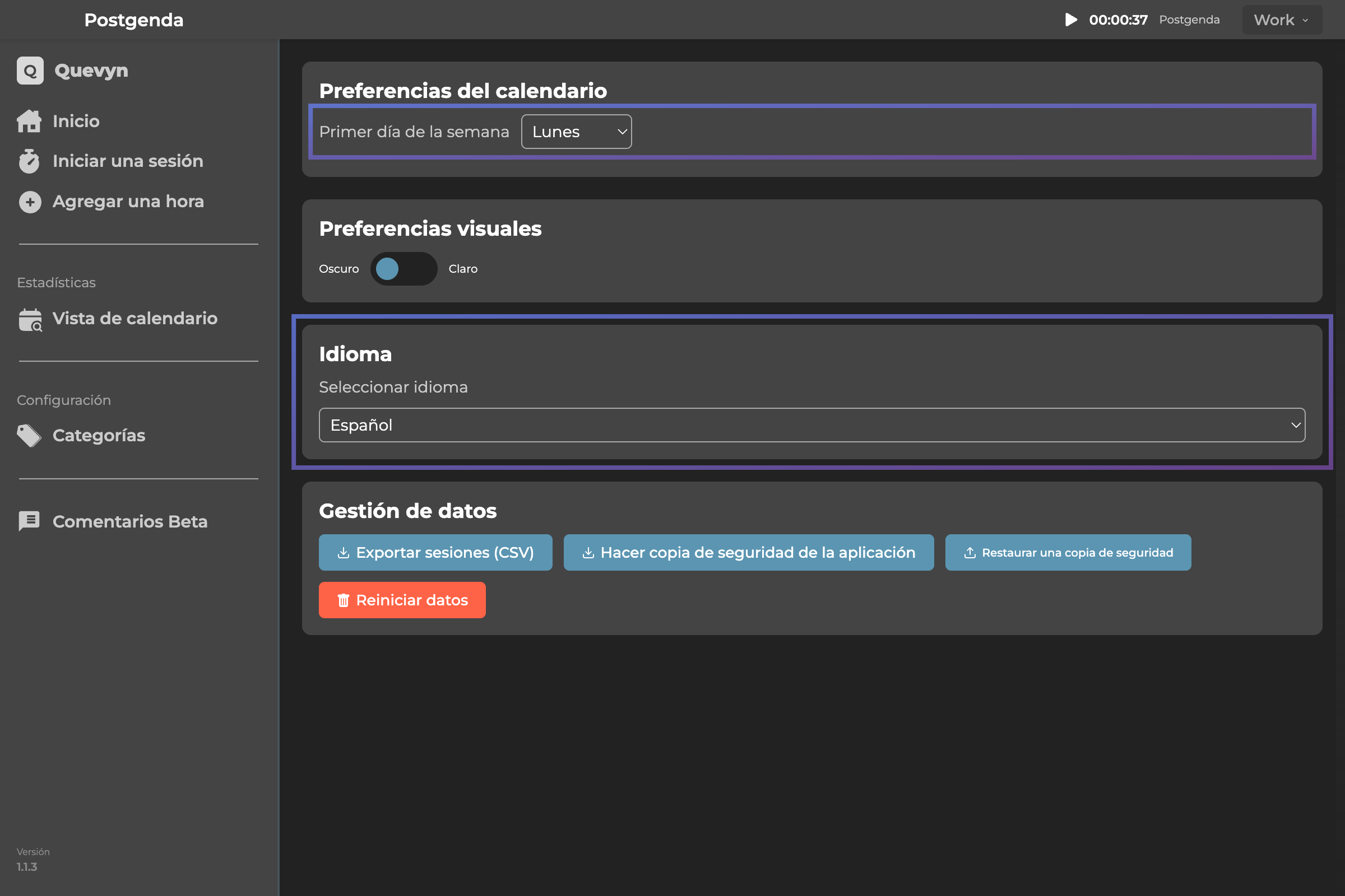 Selector de idioma